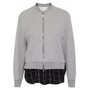3.1 phillip lim zip sweatshirt w flannel